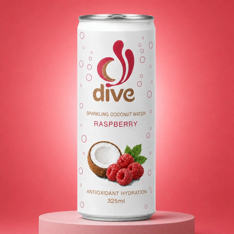 Sparkling Coconut Water Raspberry