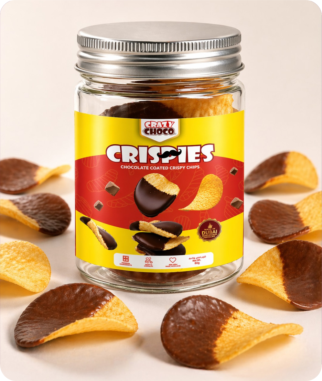 Crispies Chocolate Coated Crispy Chips