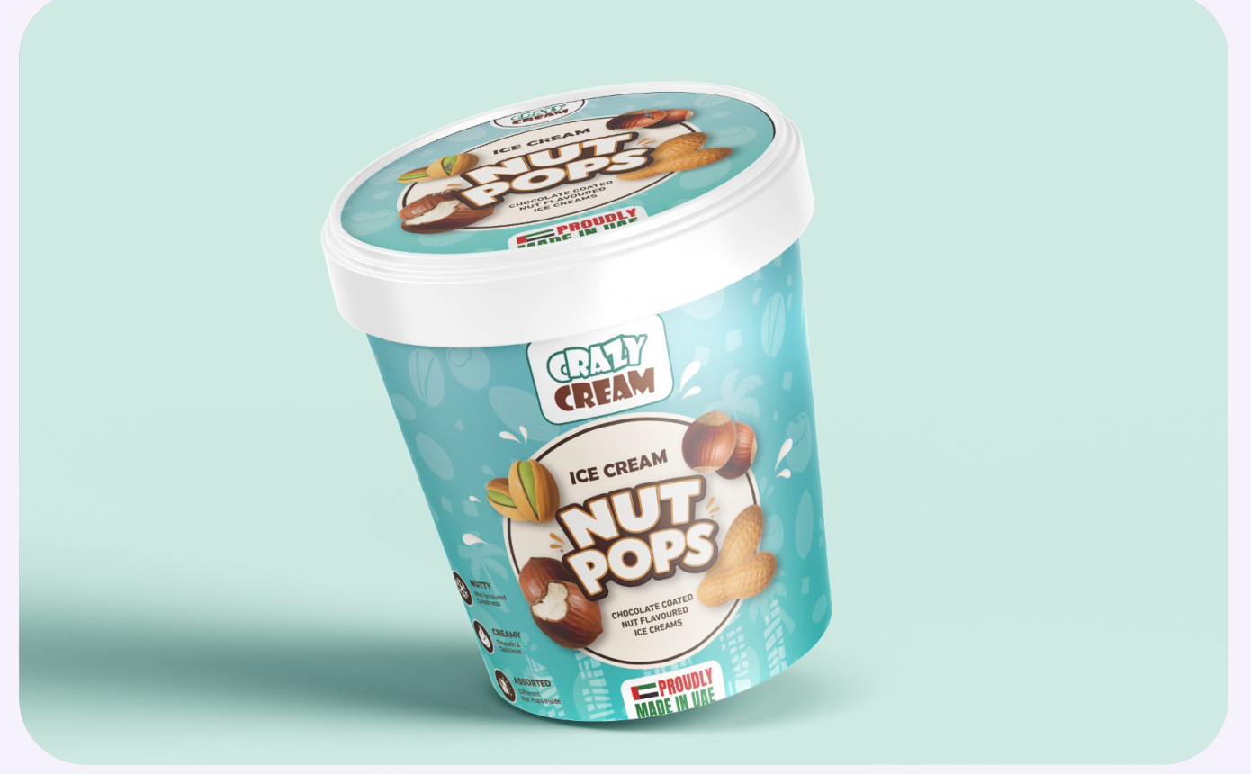 Nut Pops Bucket Ice Cream