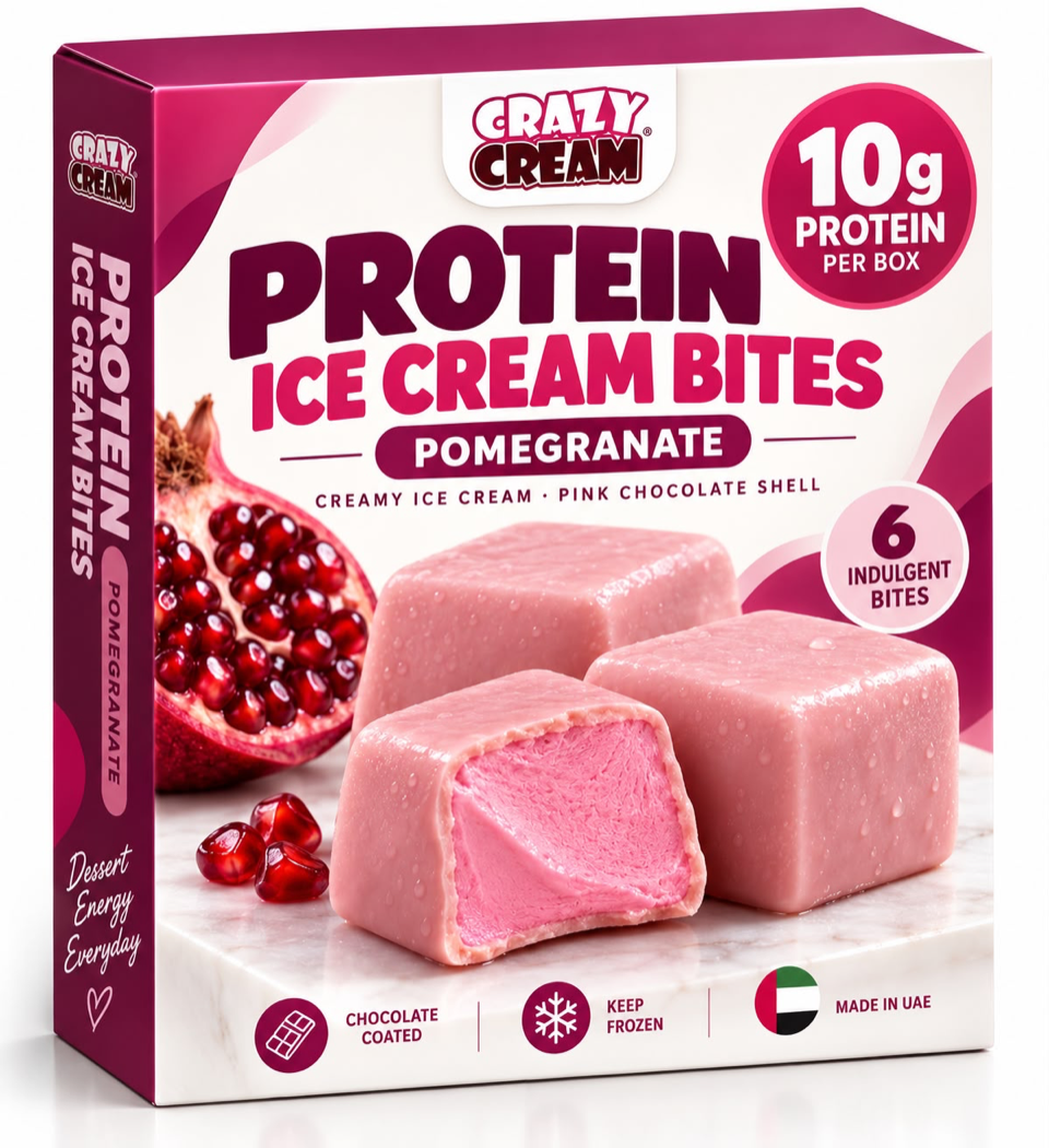 Pomegranate Protein Ice Cream Bites